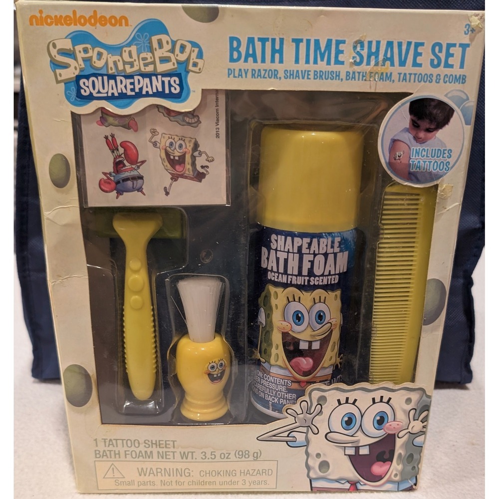Vintage SpongeBob Bath Time Shave Set NIB Nickelodeon Y2K Nostalgia